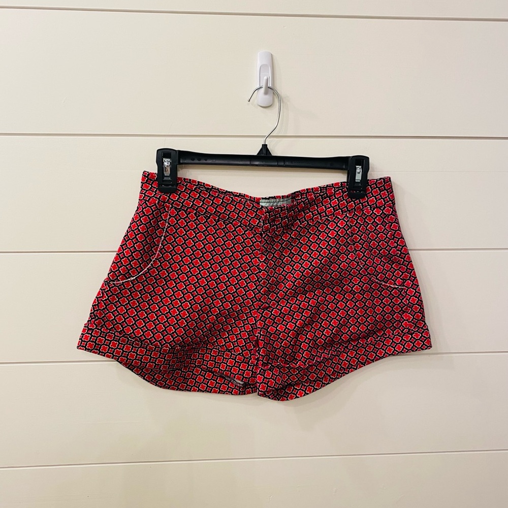 Judith March Women’s Shorts, Size Medium, Black and Red floral